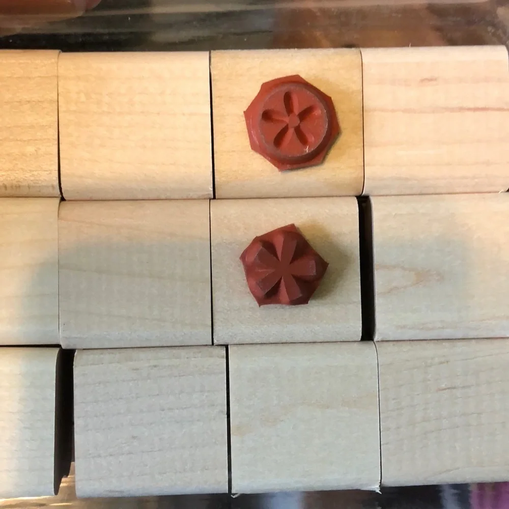 Stampin’ Up Little Pieces Stamp Set Wood Mounted New